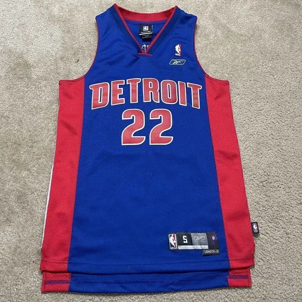 Tayshaun Prince Detroit Pistons Reebok Swingman Stitched Jersey Small Length +2
